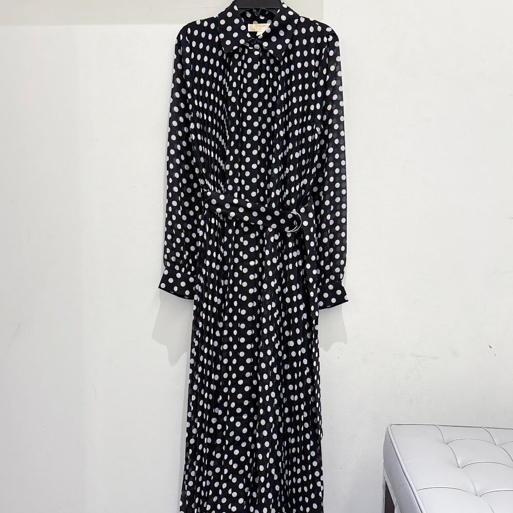 Michael Kors Dot Georgette Shirtdress